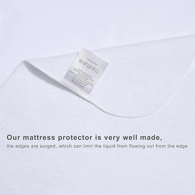 Flannel Protector Pad，100％ Waterproof Mattress Protector Pad, One Size, 34" X 54"-2Pack