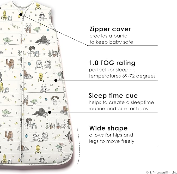 Milk Snob Disney Baby Sleeping Sack, Sleeveless Sleep Bag and Wearable Zip Up Blanket for Girl and Boy, Newborn Infant Shower