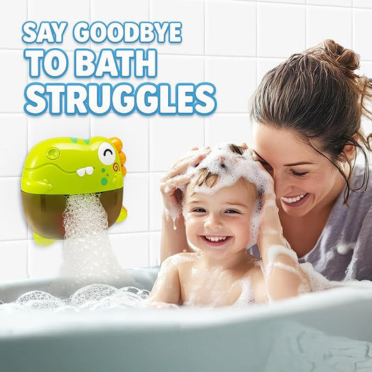 Bath Bubble Machine - Bathtub Bubble Machine, Light Up Bath Toys - Bubbles Bath Maker with Lights & Music - Baby Bath Bubbles Maker for Bathtub - Strong Suction BPA Free