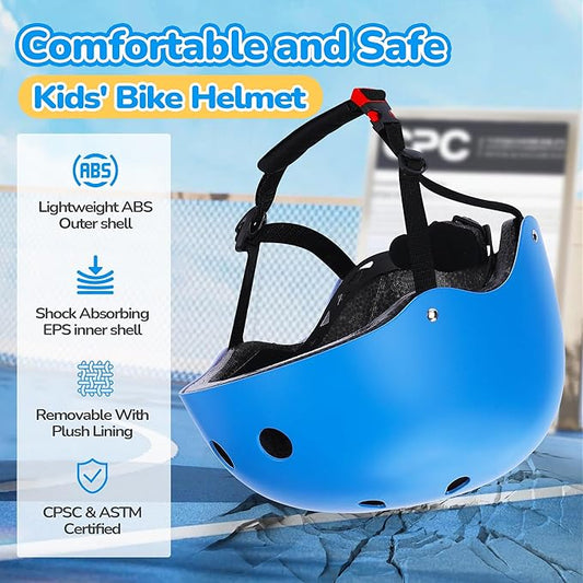 Kids Bike Helmet, Toddler Helmet for Youth Boys Girls Ages 3-14 Year Old, Adjustable Fit & Lightweight, Multi-Sport Safety for Skateboard Skating Bicycle Scooter Cycling