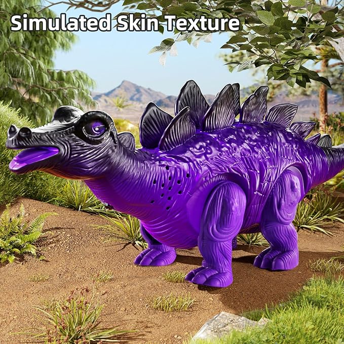 Dinosaur Toys for Kids 3 4 5 6 7 8 Years Old - Electronic Walking Dinosaur Figures for Boys 4-7 5-7, Toddler Boys Toys Set for Kids 3-5 with Sound Light, Birthday Gifts