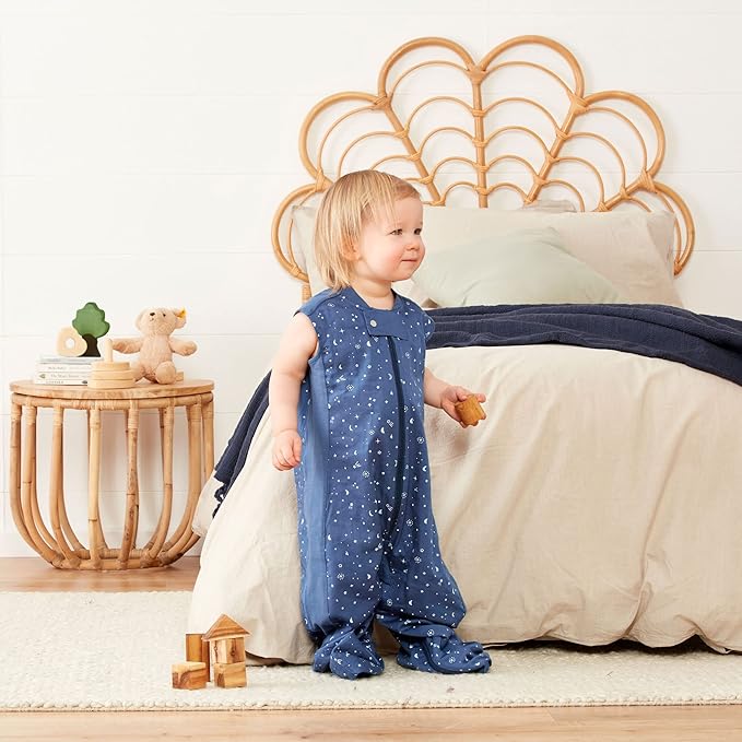 ergoPouch Sleep Suit Bag 0.3 TOG – Baby Sleep Sack & Wearable Blanket, 2-in-1 Convertible Sack to Suit with Legs for Safe Movement, Regulates Temperature Overnight, Unisex (8-24 Months, Night Sky)