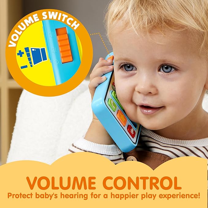 JOYIN Baby Toys 6-12 Months - Cell Phone with 4 Game Modes & 50+ Music and Learning Phrases, Educational Toys for Toddlers 1-3, Kids Pretend Phone Birthday Gifts for Girls Boys Age 1 2 3 Year Old