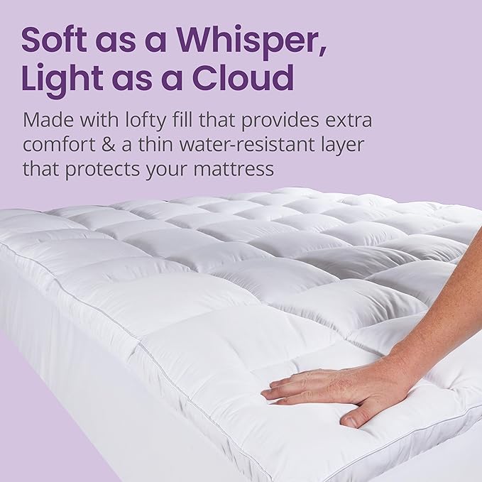 SafeRest CloudGuard - Twin XL Size Hybrid Mattress Protector & Pad (Extra Padded) - Waterproof Quilted Pillow Top Mattress Cover - Thick, Plush & Fitted Mattress Topper for Bed