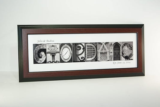 Creative Letter Art Personalized Sign in Nature Themed Alphabet Photograph Letters for Personalized Gift, Wedding, Graduation, Anniversary, Baby Name or any Occasion
