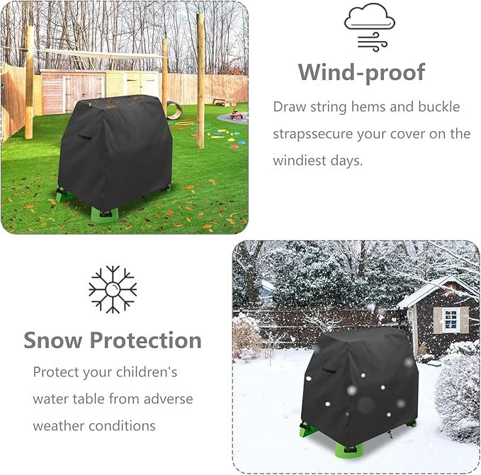 Kids Water Table Cover Fit Rain Showers Splash Pond Water Table,Waterproof Dust Proof Anti-UV Outdoor Toys Cover-Cover only