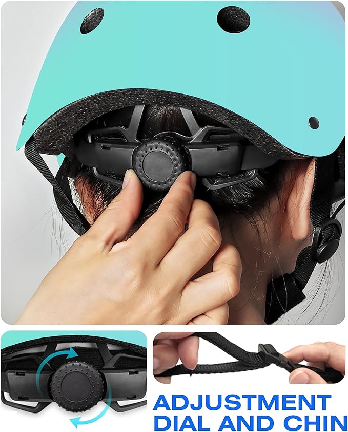 Kids Bike Helmet, Adjustable and Multi-Sport, from Toddler to Youth, 3 Sizes