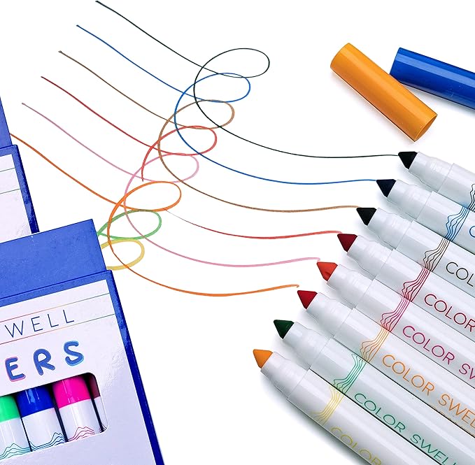 Color Swell Washable Bulk Markers 72 Packs 8 Count Vibrant Colors 288 Total Markers Bulk Perfect for Teachers, Kids and Classrooms