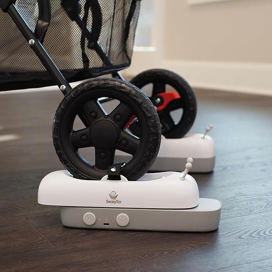 Automatic Stroller Rocker Attachment – Smart Infant Soother for Peaceful Sleep with Remote, Timer, Two Speed Modes, Type-C Rechargeable – No Anxious Vibrations, SwaySo