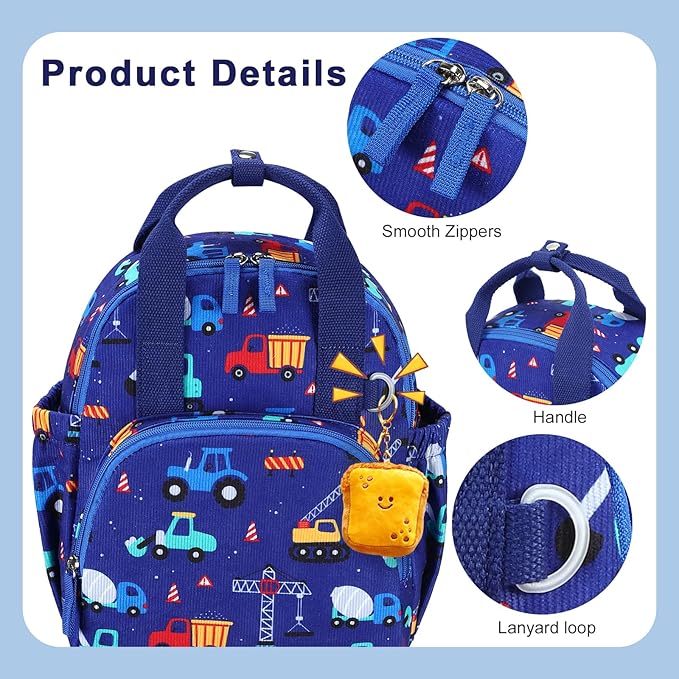 Bluboon Toddler Backpack for Girls Boys 2-4 Cute 12" Preschool Kindergarten Backpacks Kids Daycare Bags School Trave, toddler boy christmas gifts for 2 3 4 year old boy