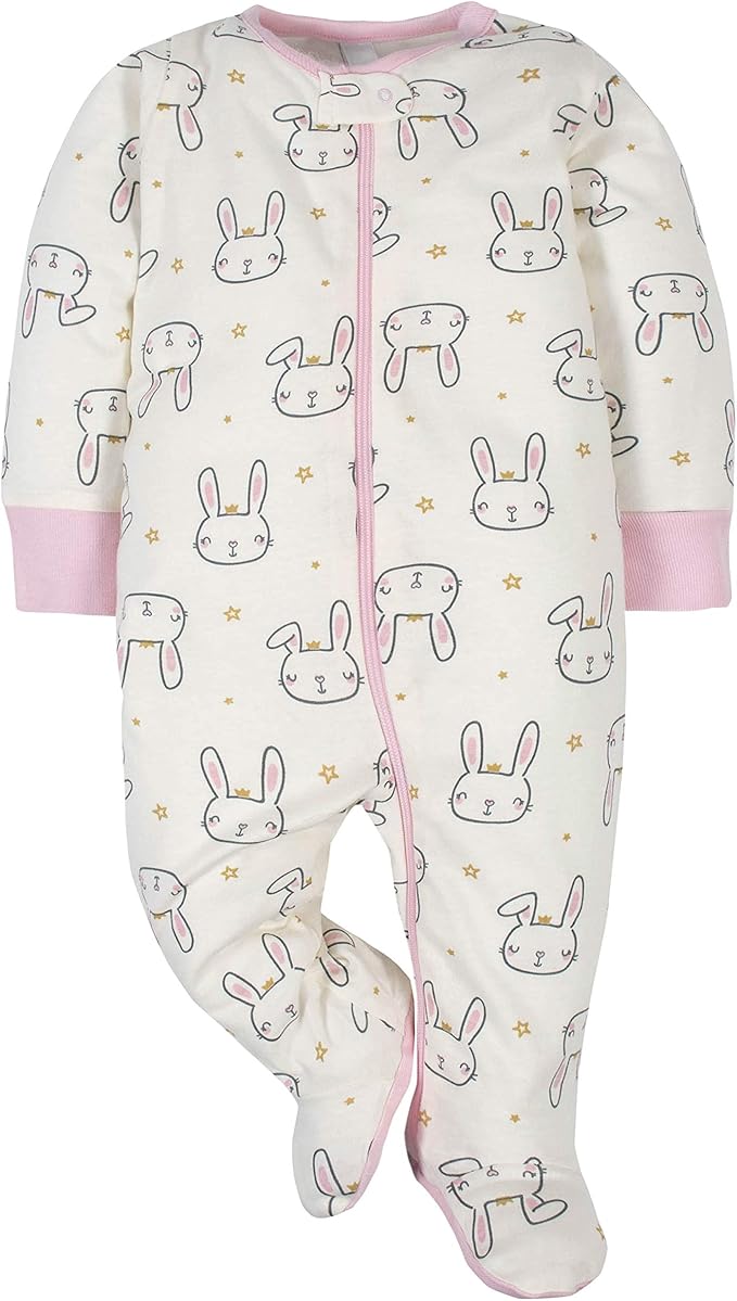 Gerber baby-girls 4 Pack Sleep N' Play Footie
