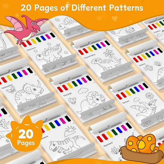 PERRYHOME Paint with Water Coloring Books for Kids,Mess Free Toddler Watercolor Painting Set,Dinosaur Arts and Crafts Toys-Birthday Christmas Gifts for Toddlers Girls Ages 3 4 5 6 7 8
