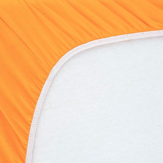 SheetWorld Baby Fitted Cradle Sheet 18 x 36 inches, 100% Cotton Jersey Hypoallergenic Sheet, Unisex Boy Girl, Solid Orange, Made in USA