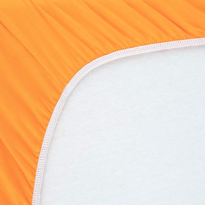 SheetWorld Fitted Baby Bassinet Sheet fits Baby Delight Beside Me Dreamer Bassinet 20 x 32.5, 100% Cotton Jersey, Hypoallergenic, Butter Soft, Solid Orange, Made in USA