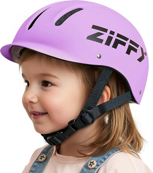ZIFFY Kids/Toddler Bike Helmet, Adjustable, Lightweight, Safety Certified Scooter Helmet for Boys & Girls with Washable Inner Lining, 2 Sizes, 4 Colors – Fits Toddlers to Youth by Jova