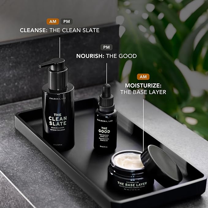 Caldera + Lab The Regimen, Vegan Skin Care Bundle: Gentle Foaming Cleanser, Ultra-Hydrating Moisturizer & Multi-Functional Facial Serum – MADE SAFE Certified