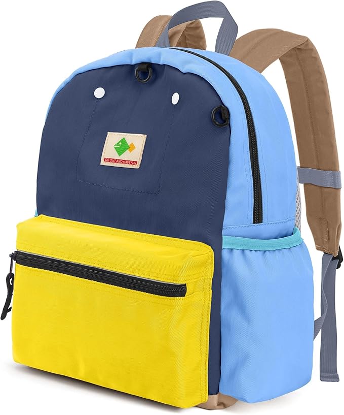 atgark Kids Backpacks, Unisex, Multicolored, Medium, 13" H, 1L, Nylon, Modern, Cartoon, 3-5 Years, Elementary School, Travel, School
