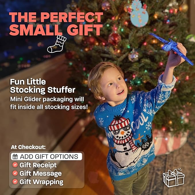 Toy Airplane For Kids - Boo Basket Stuffers for Kids - Durable EVA Foam Plane - Air plane Toy Stocking Stuffers - Small Gifts For Boys & Girls 2025 Foam Glider Plane - Fun Kid Glider Airplanes Toys
