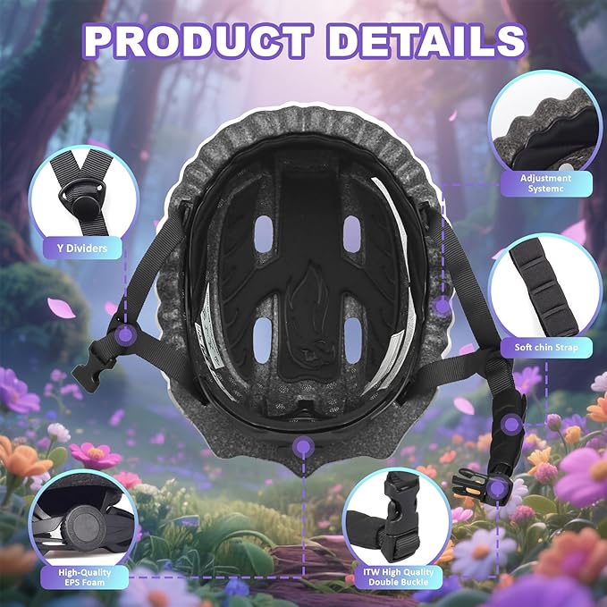 Toddler Kids Bike Helmet,3D Dinosaur Helmets for Boys Girls Infant/Baby to Children 1/2/3/4/5/6/7/8 Years Old Lightweight Adjustable Multi-Sports Bicycle Scooter Skateboard Skating Cycling
