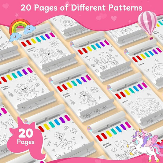 PERRYHOME Paint with Water Coloring Books for Kids,Mess Free Toddler Watercolor Painting Set,Unicorn Arts and Crafts Toys-Birthday Christmas Gifts for Toddlers Girls Ages 3 4 5 6 7 8