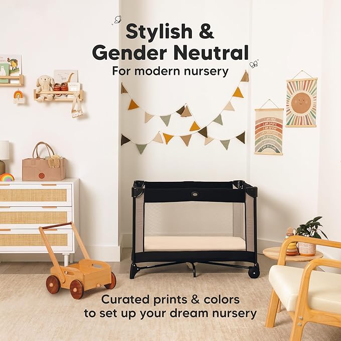 Pack and Play Sheets Fitted - 2-Pack Mini Crib Sheets for Pack N Play Mattress 38x26, Soft & Cozy, Neutral Toddler Playard Bedding, Snug Fitted Mini Baby Crib Mattress Cover Boy, Girl (Cameo)