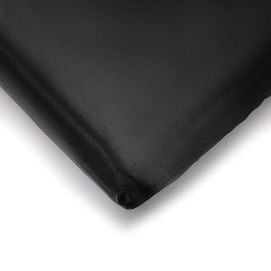 Pro Goleem Satin Pack n Play Playard Sheet Great for Baby Hair Soft Silk Feeling 27x39 Inch Fitted Portable Mini Crib Sheet Playard Mattress Cover Unisex Black Gift for Boys and Girls