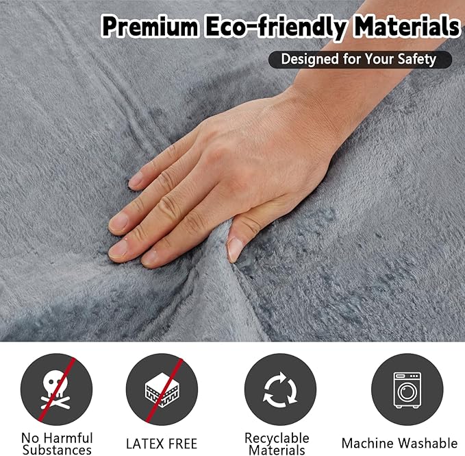 FUMMI 4 Pack Reusable Waterproof Incontinence Bed & Chair Pads, 22” x 21” Extra Heavy Absorbency, Soft Flannel Surface, Non-Slip, Machine Washable for Dogs, Adults & Babies (Solid Grey, 22“ ×21”)