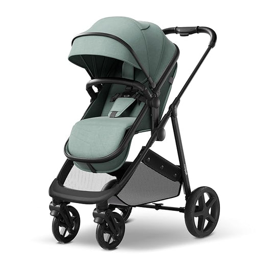 Mompush Wiz 2 in 1 Baby Stroller with Bassinet Mode, Convertible Infant Stroller for Newborn and Toddler with Reversible Seat and Large UPF 50+ Canopy
