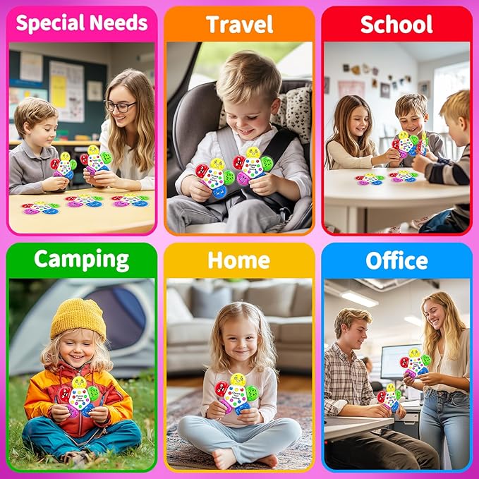 Color Sorting Sensory Toys for Kids with Autism, Autistic 5-7, Gifts for Kids, Feelings Wheel Social Emotional Learning Activities, Fine Motor Skills Calming Fidget Toys, Ages 3+