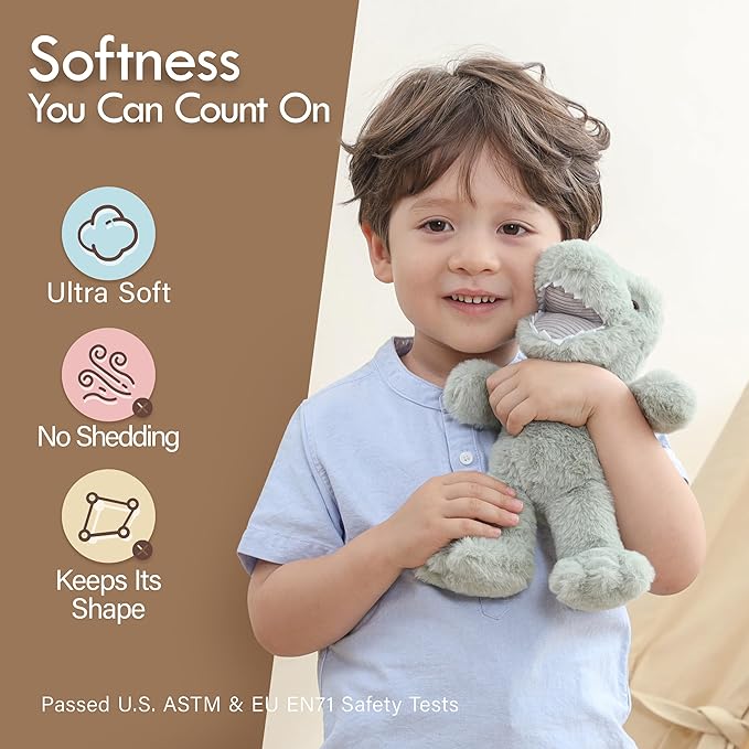 Moonkie Hug & Go Dinosaur Toddler Backpack – Soft Plush Bag with Take-Along Toy for Boys Aged 2–4 | Ideal for Daycare | Travel & Birthday Gifts for 3-Year-Old Kids