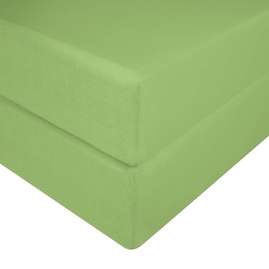 NTBAY 2 Pack 100% Brushed Microfiber Fitted Crib Sheet, Super Soft and Cozy 28x52 Crib Sheet for Standard Crib and Toddler Mattresses, Boys, Girls, Unisex, Green, 28x52 Inches
