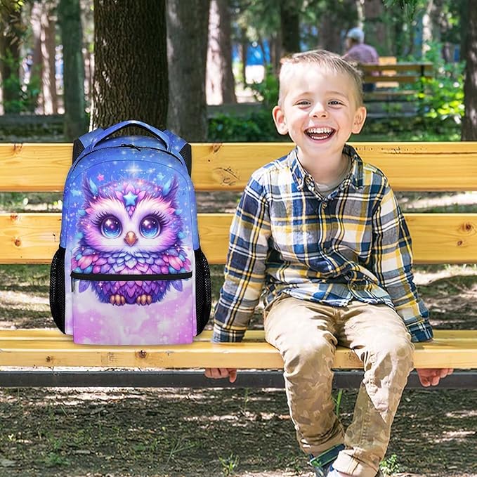 Kids Backpack - Owl Backpack for Girls - Cute Toddlers Bookbag - Durable School Bag for Kindergarten/Preschool/Elementary(17 Inch)
