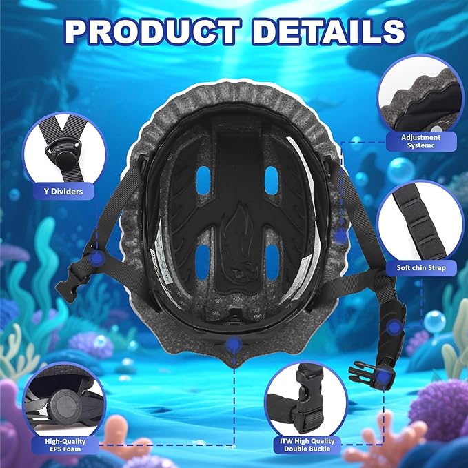 Toddler Kids Bike Helmet,3D Dinosaur Helmets for Boys Girls Infant/Baby to Children 1/2/3/4/5/6/7/8 Years Old Lightweight Adjustable Multi-Sports Bicycle Scooter Skateboard Skating Cycling
