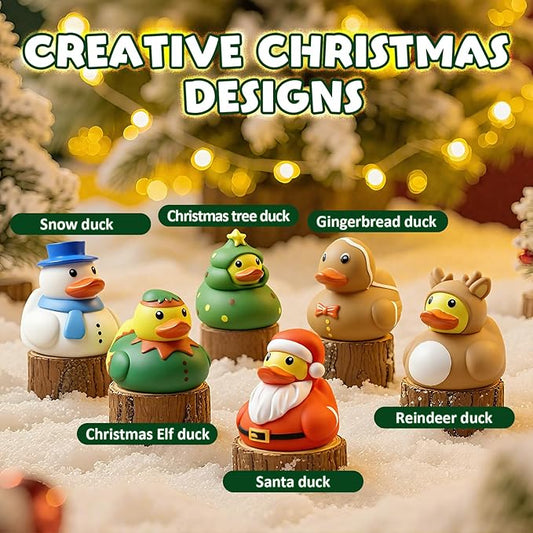Christmas Light Up Bath Toys,Rubber Ducks Toddler Bath Toys for Kids,Christmas Bathtub Toys Present for Boys Girls Party Favors Decor