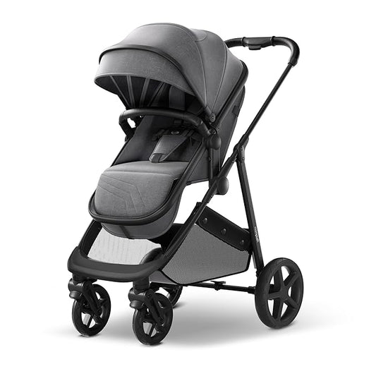 Mompush Wiz 2 in 1 Baby Stroller with Bassinet Mode, Convertible Infant Stroller for Newborn and Toddler with Reversible Seat and Large UPF 50+ Canopy