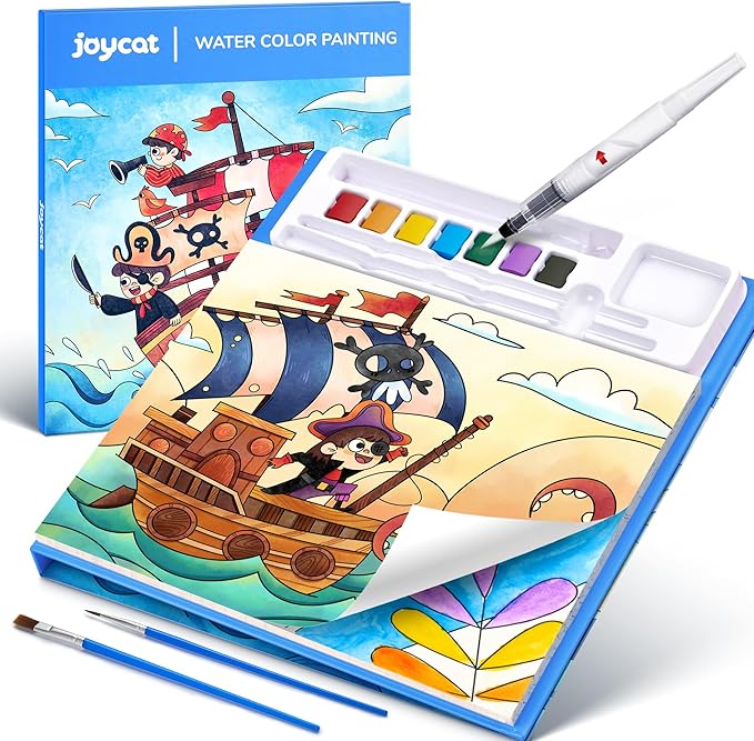 JoyCat Paint with Water Coloring Books for Toddlers, Watercolor Painting Sets for Kids Ages 3-5 4-8, Arts and Crafts Drawing Activities Toy Birthday Gift for Boys Girls (Adventure)