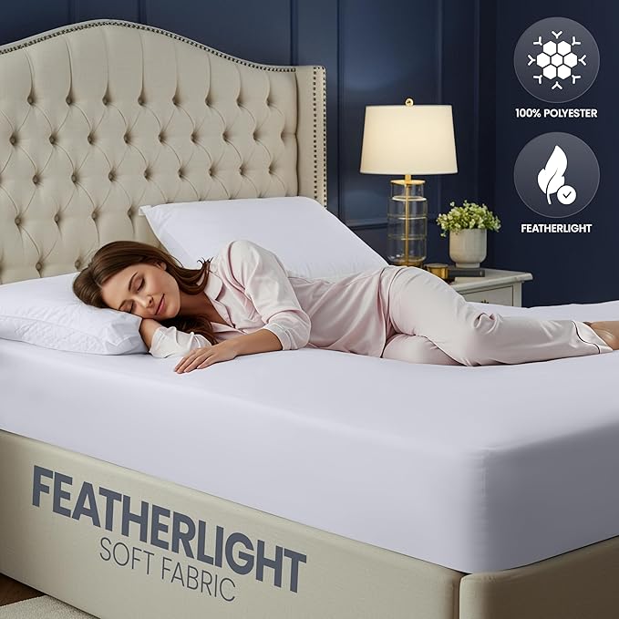 Utopia Bedding Waterproof 5-Sided Mattress Protector Twin XL Size, Premium Breathable Mattress Cover, Fitted Style with Stretchable Pockets (White)