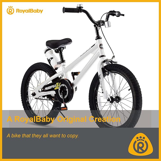 RoyalBaby Kids Bike Freestyle Classic & EZ Balance Pedal Switchable Bicycle, 12 14 16 18 Inch, 3-10 Years Toddler to Big Kids