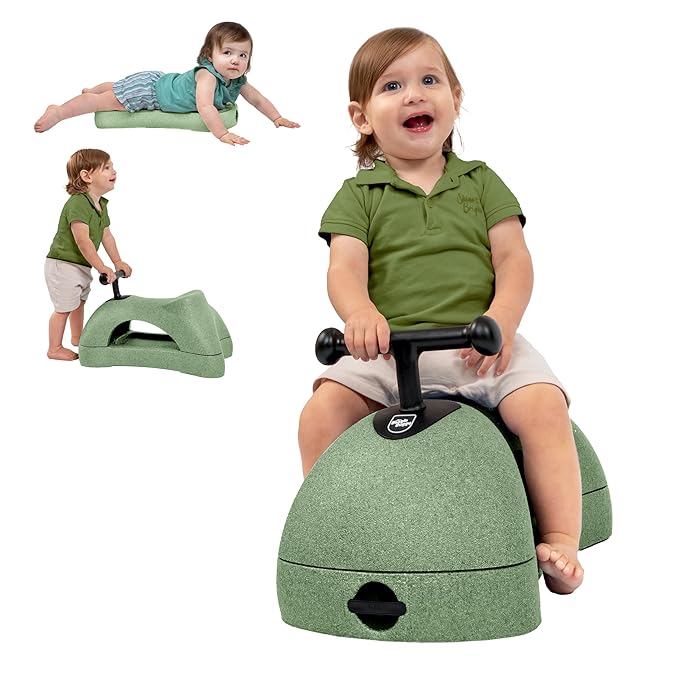 Nuby Boogie Buggy 3-in-1 Scooter for Kids – Walker, Scooter & Caster Board, Lightweight EPP Foam, Waterproof, Indoor & Outdoor Ride-On Toy, Balance & Coordination Development, Green Boogie Buggy