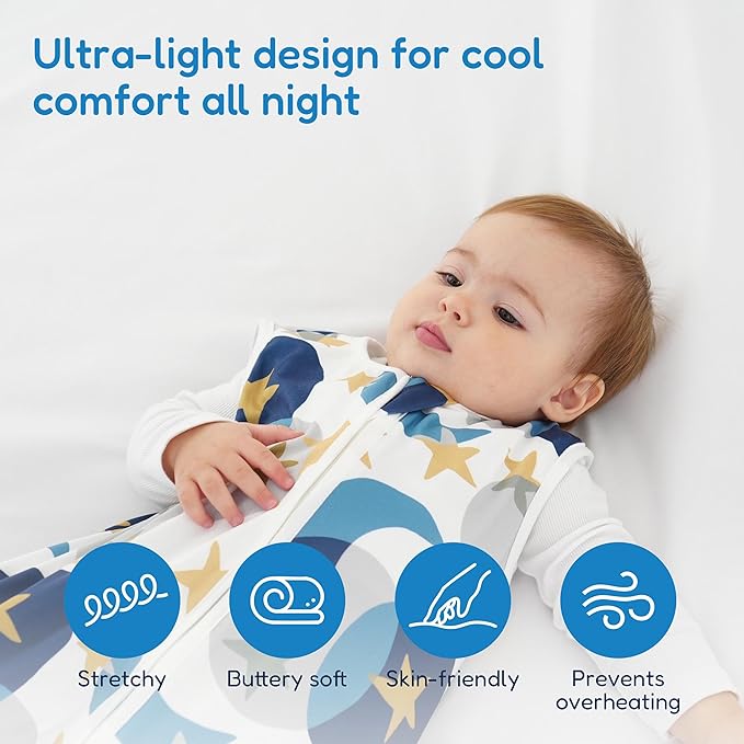 TotAha Sleep Sack 12-18-24 Months 3-Pack, Buttery Soft Baby Wearable Blanket, Light Baby Sleeping Bag with 2-Way Zippers for Boys and Girls, 0.5 TOG