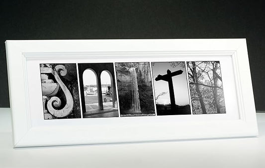 Creative Letter Art Personalized Sign in Nature Themed Alphabet Photograph Letters for Personalized Gift, Wedding, Graduation, Anniversary, Baby Name or any Occasion