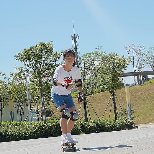 Kids/Youth Knee Pads Elbow Pads Wrist Guards 3 in1Protective Set, for 3-15 Years Child Roller Skates, Cycling, Inline Skating, Skateboard, BMX Bike, Balance Bike, Scooter Riding Sports