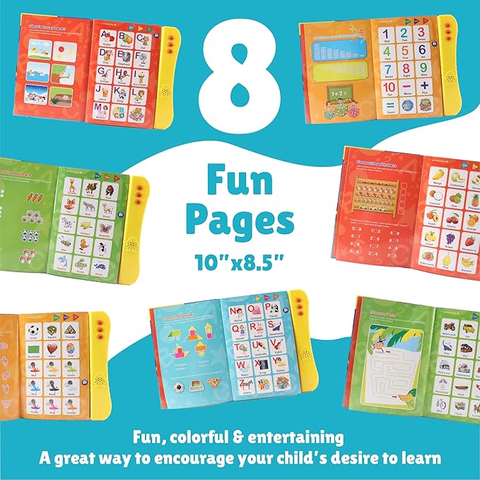 Preschool Learning Activities Book – Interactive ABC Sound Book, Toddler Learning Toy for Kids Ages 3+, Educational Alphabet Toy for Boys and Girls.