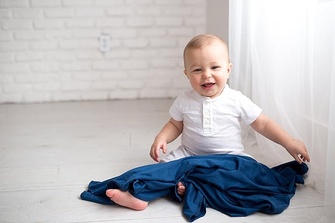 Copper Pearl Baby Swaddle Blanket - Premium Knit Baby Blanket, Large Soft Stretchy Receiving Blankets for Baby Boy and Girl, Swaddles for Newborn, Infant, and Toddler (River)