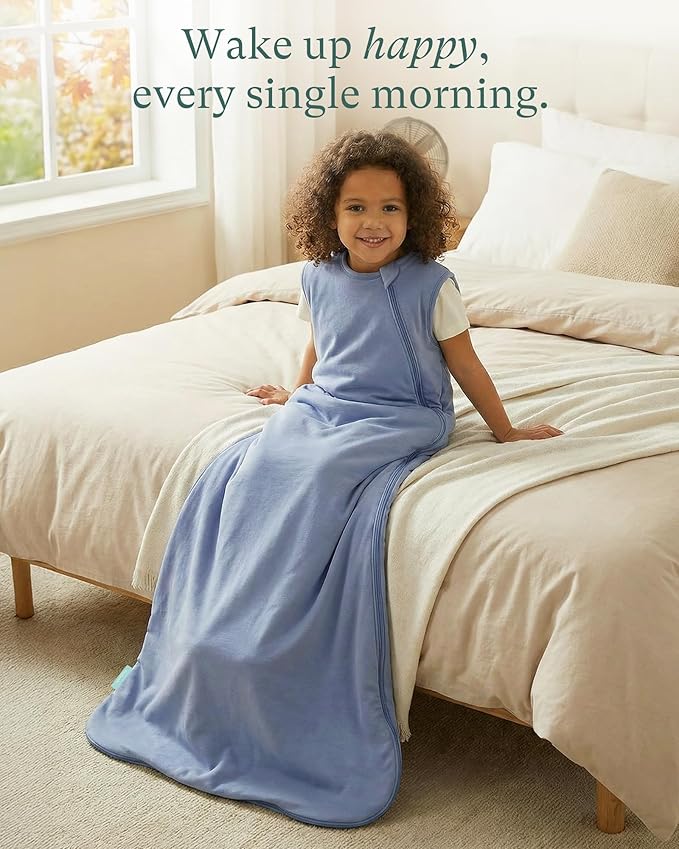 PurComfy Extra-Long Toddler Sleep Sack, Premium Bamboo Viscose Warm Sleeping Bag Supersoft 1.0 TOG Wearable Blanket 3T-4T-5T