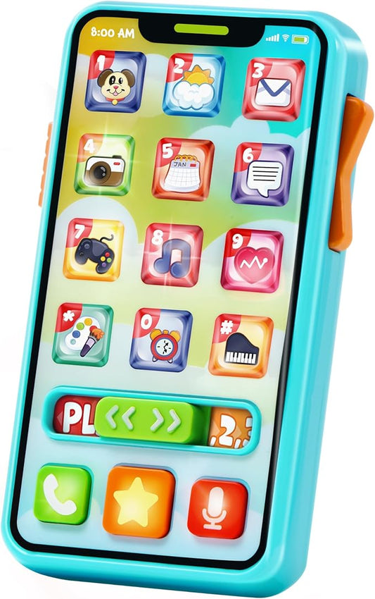 JOYIN Baby Toys 6-12 Months - Cell Phone with 4 Game Modes & 50+ Music and Learning Phrases, Educational Toys for Toddlers 1-3, Kids Pretend Phone Birthday Gifts for Girls Boys Age 1 2 3 Year Old