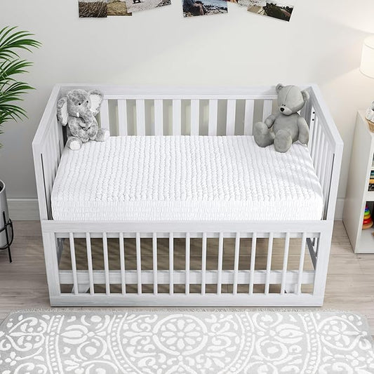 PAULATO BY GA.I.CO Crib Waterproof Mattress Protector – Absorbent Mattress Cover for Toddler & Baby – 28x52 Soft Noiseless Hypoallergenic Machine Washable – Protector with Deep Elastic Skirt