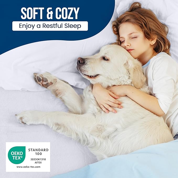 Utopia Bedding Waterproof Mattress Protector Twin XL Size 2 Pack, Premium 200 GSM Terry Mattress Cover, Soft & Breathable Bed Cover, Fitted Sheet Style with Stretchable Deep Pockets 15" (White)