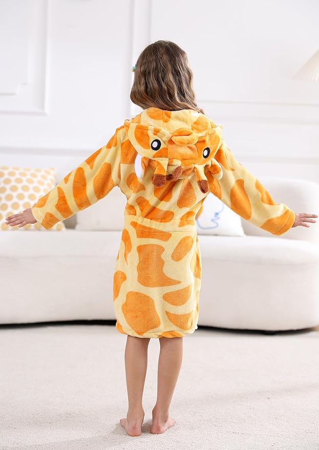 CuteOn Bathrobe for Women Soft Fleece Hooded Plush Loungewear