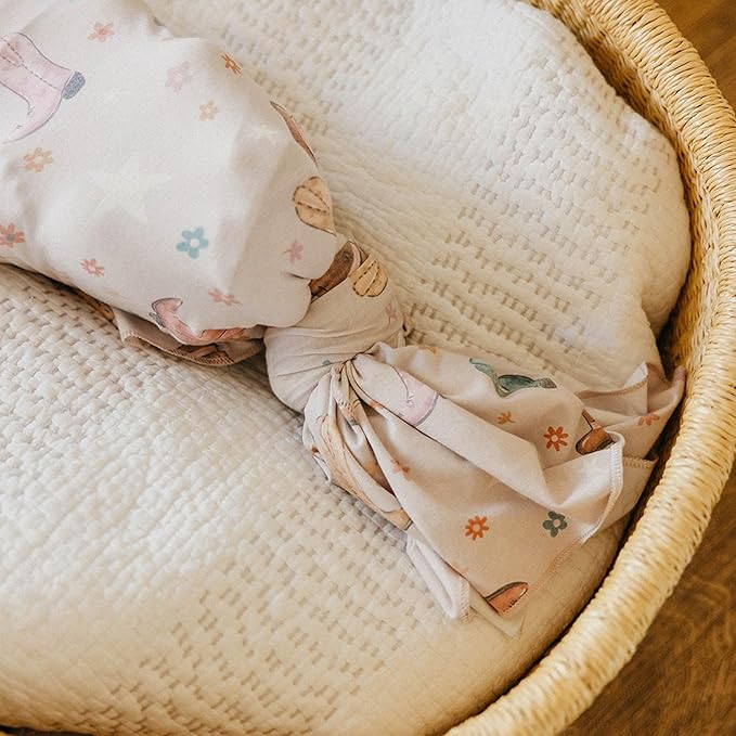 Copper Pearl Large Premium Knit Baby Swaddle Receiving Blanket Cheyenne